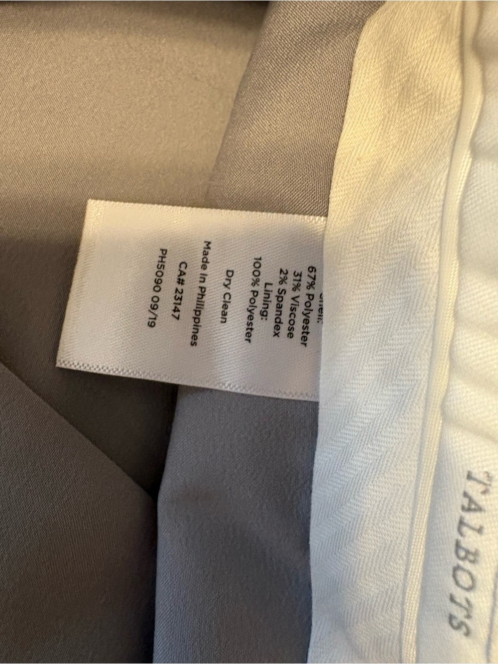 NWT Talbots Glen Plaid Ankle Dress Pants | Size 18 | Grey Blue Check Trousers - Picture 8 of 8